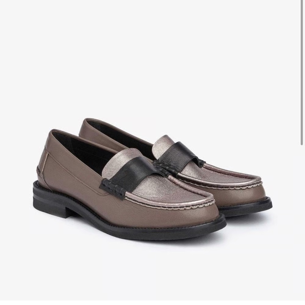 Pedro Garcia Stina metallic leather slip-on loafer - Picture 2 of 6